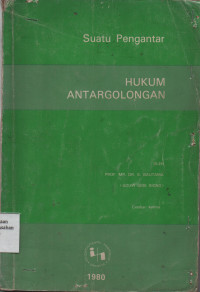 Suatu Pengantar: Hukum Antargolongan