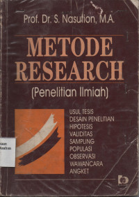 Metode Research = Penelitian Ilmiah