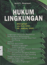 Hukum Lingkungan : Dilengkapi UU PLH 1997 , PP AMDAL 1999