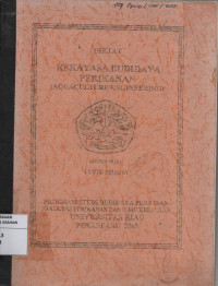Diktat Rekayasa Budidaya Perikanan (Aquaculture Engineering)